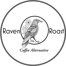 Raven Roast Coffee Alternative logo. Bird standing in center.
